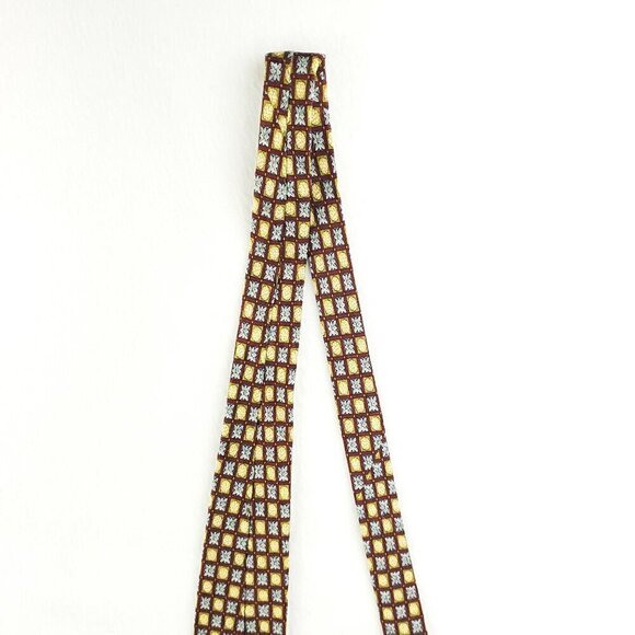 Giorgio Armani Le Collezioni Neck Tie Silk Italy Geometric Ornament Pattern 58" - Picture 12 of 13